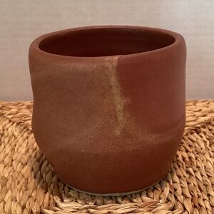 Signed Studio Pottery Rust Color 4” x 4”